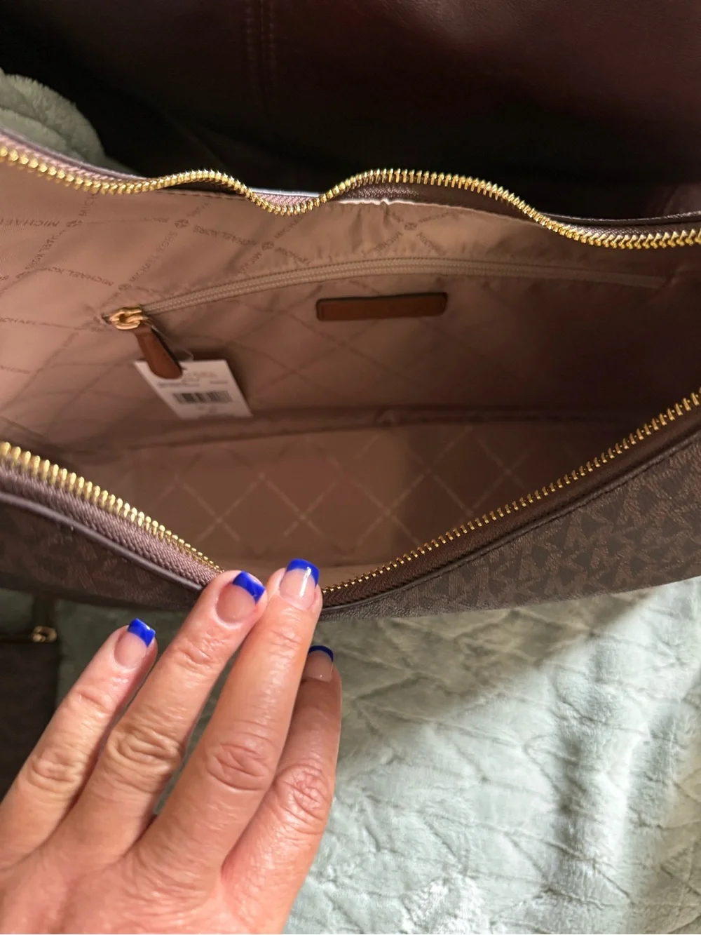 Michael Kors  Brown Signature Logo Hobo Bag with Wallet